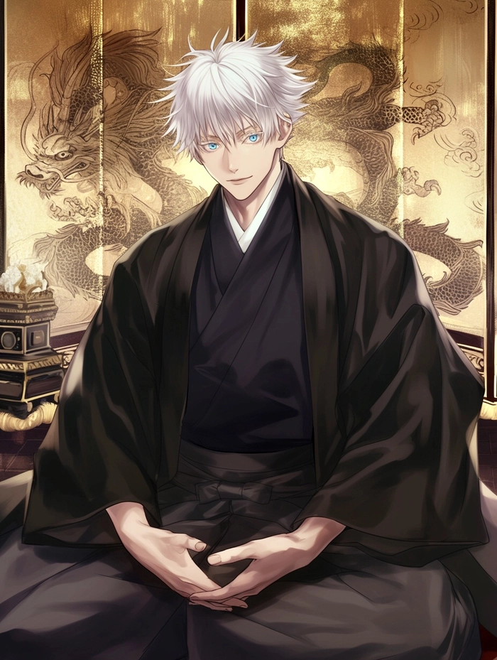 Ảnh Gojo Satoru cute phong cách hoạt hình