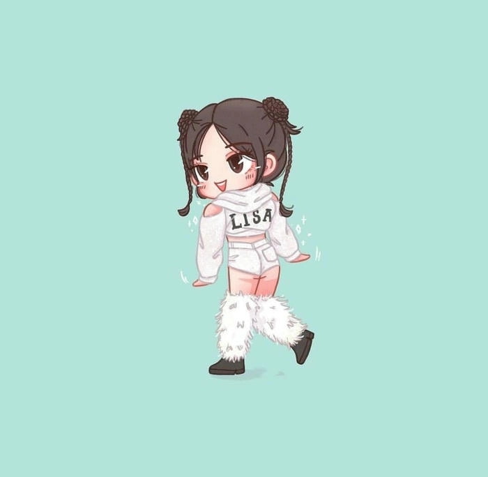 Ảnh Lisa chibi cute với ánh mắt long lanh