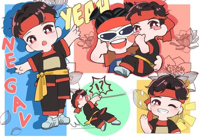 Ảnh Negav chibi cute đầy màu sắc