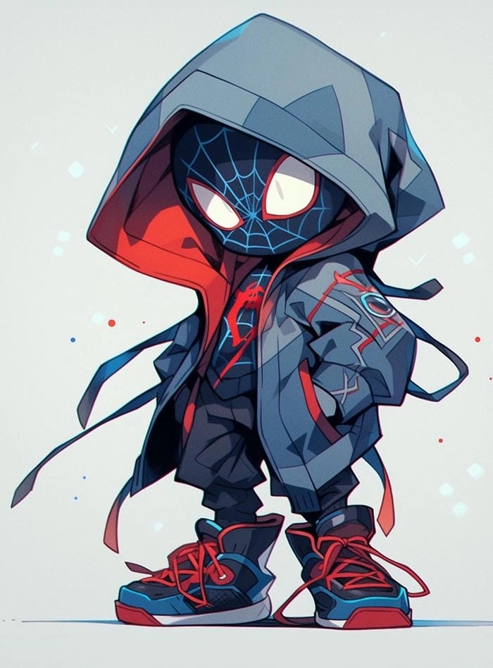 Ảnh Người Nhện phong cách chibi