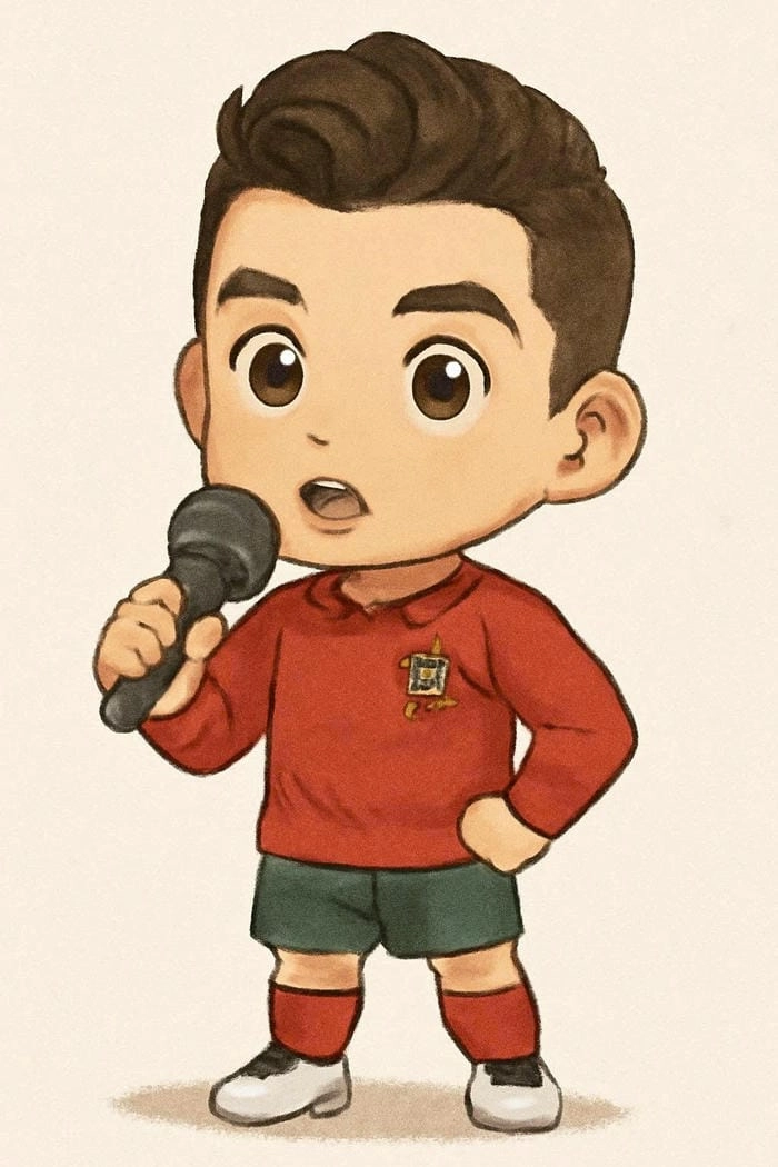 Ảnh Ronaldo chibi biểu cảm đáng yêu
