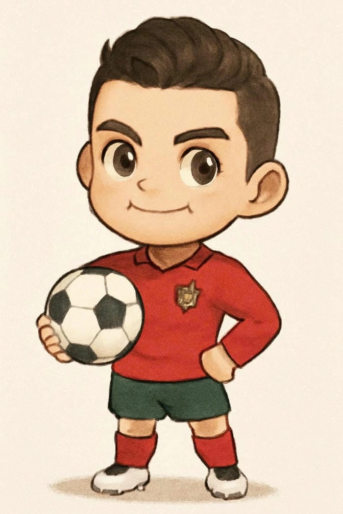 Ảnh Ronaldo chibi cổ động viên yêu thích