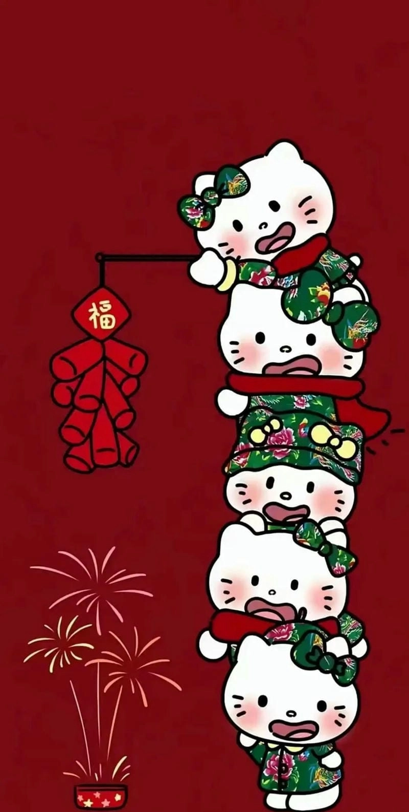 Ảnh Tết cute chibi cho điện thoại