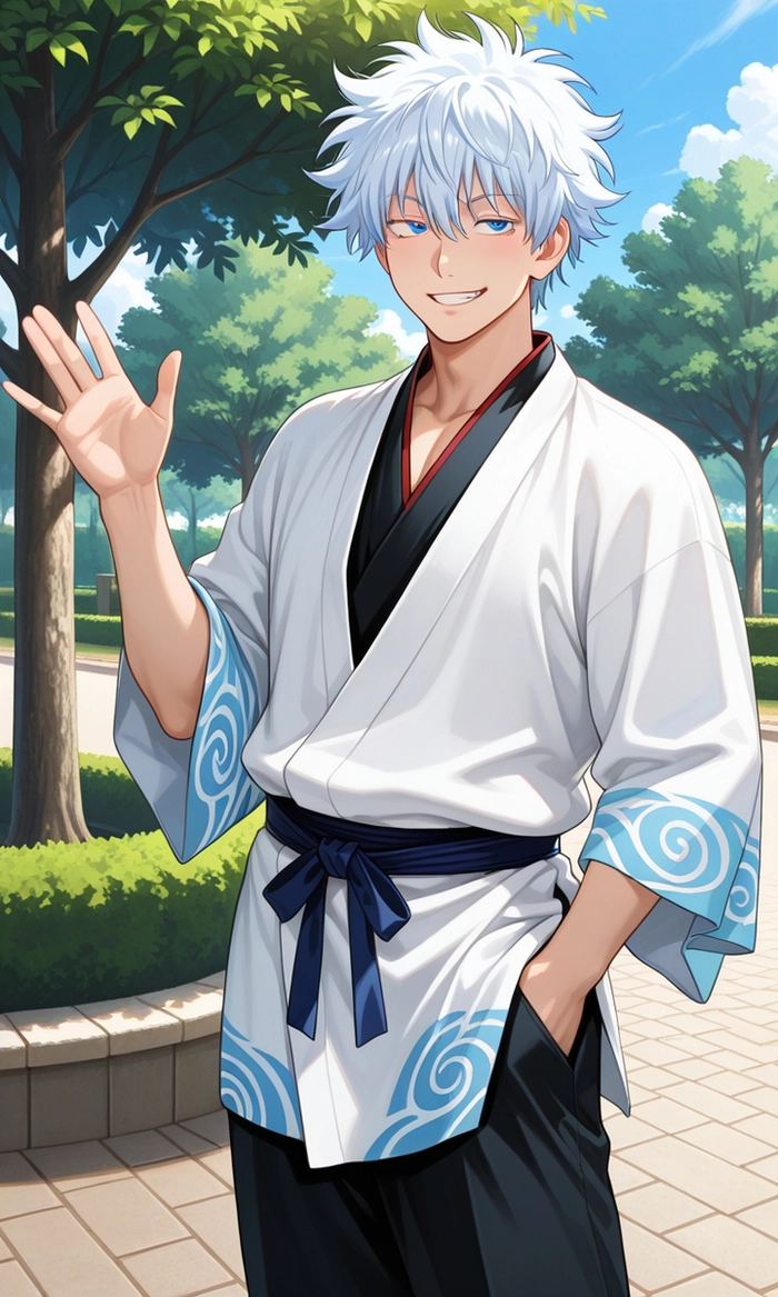 Ảnh anime Gojo Satoru cute làm hình nền