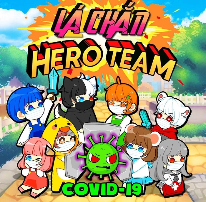 Ảnh chibi Hero Team phiên bản Minecraft