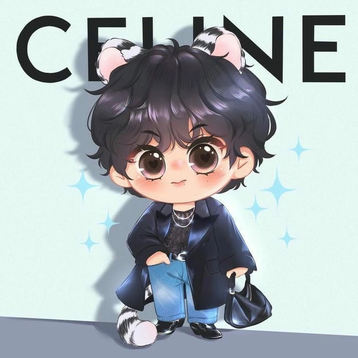 Ảnh chibi Jungkook mặc vest