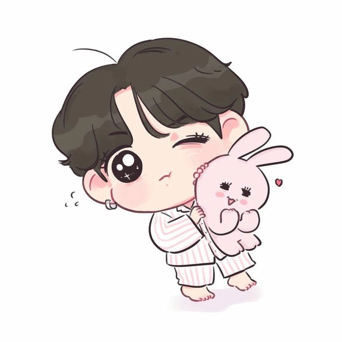 Ảnh chibi Jungkook mặt cười