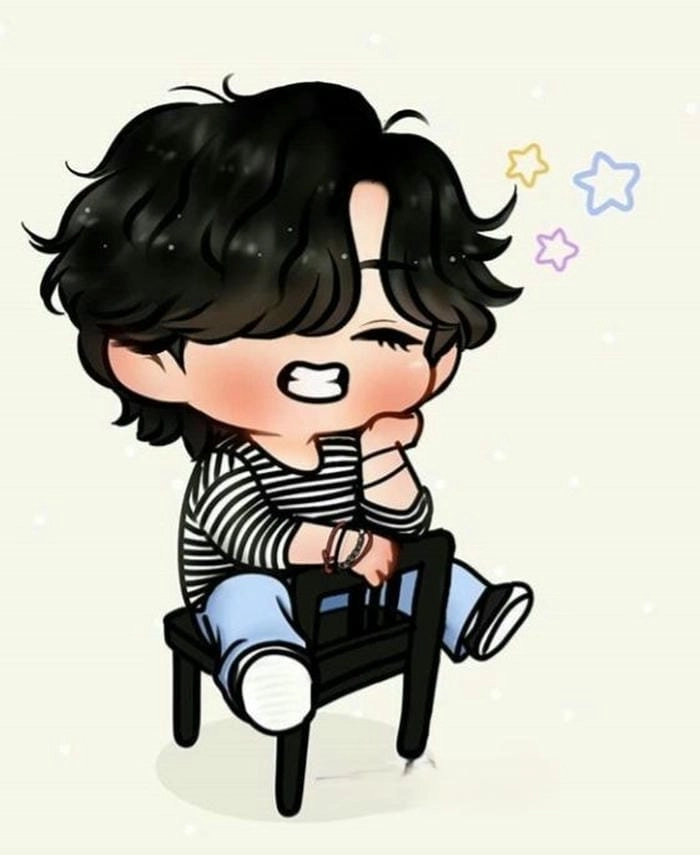 Ảnh chibi Jungkook tóc tím