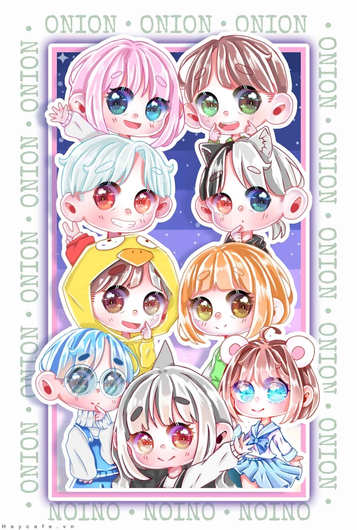 Ảnh chibi của Hero Team phong cách cute