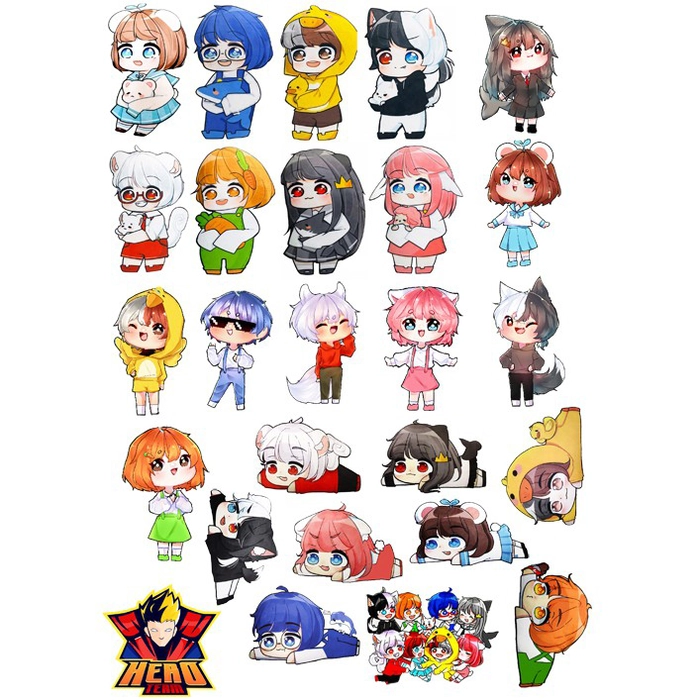 Ảnh chibi của Hero Team siêu đáng yêu