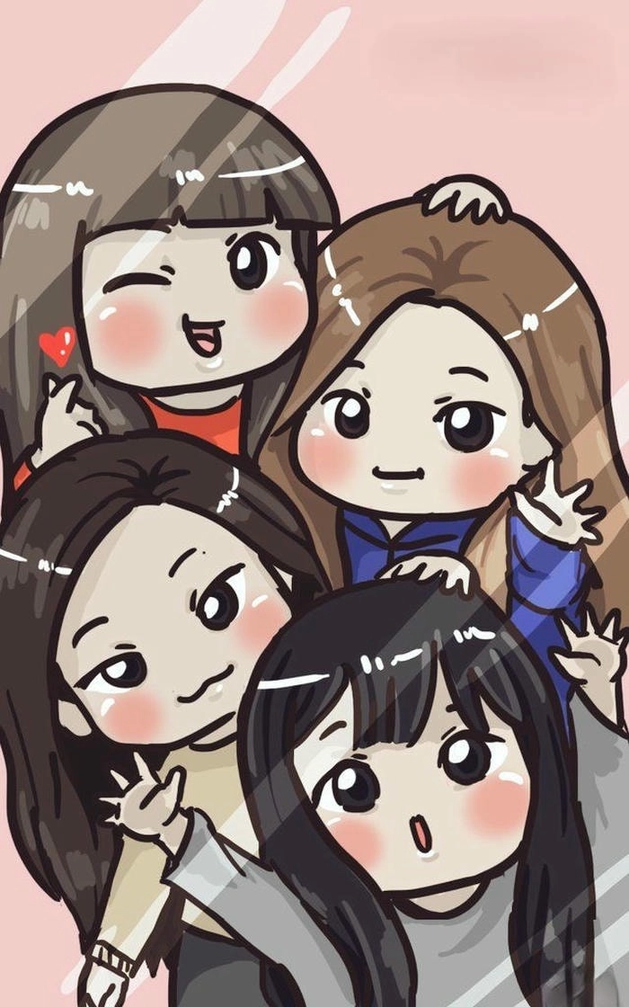 Ảnh chibi của các thành viên BlackPink