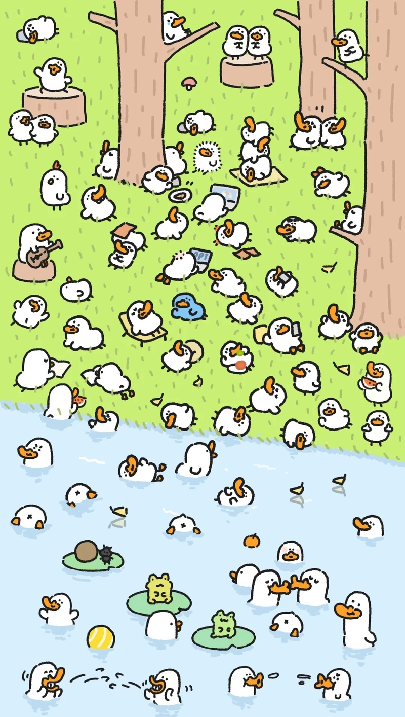 Ảnh con vịt cute ngộ nghĩnh cho màn hình điện thoại