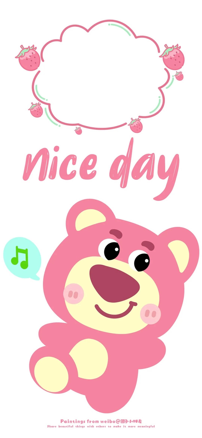 Ảnh gấu Dâu cute làm hình nền cực xinh