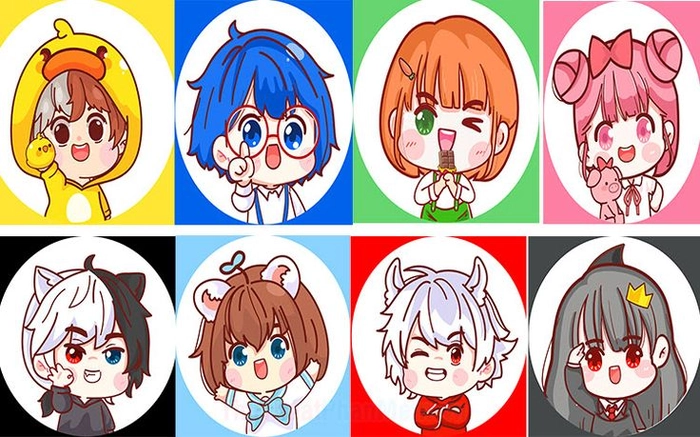 Ảnh hội chị em Hero Team chibi cá tính