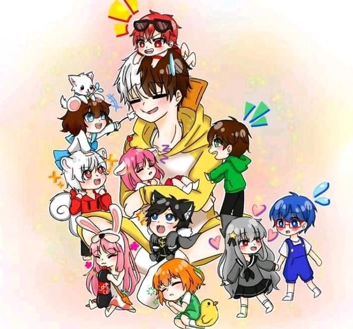 Ảnh hội chị em Hero Team chibi rực rỡ