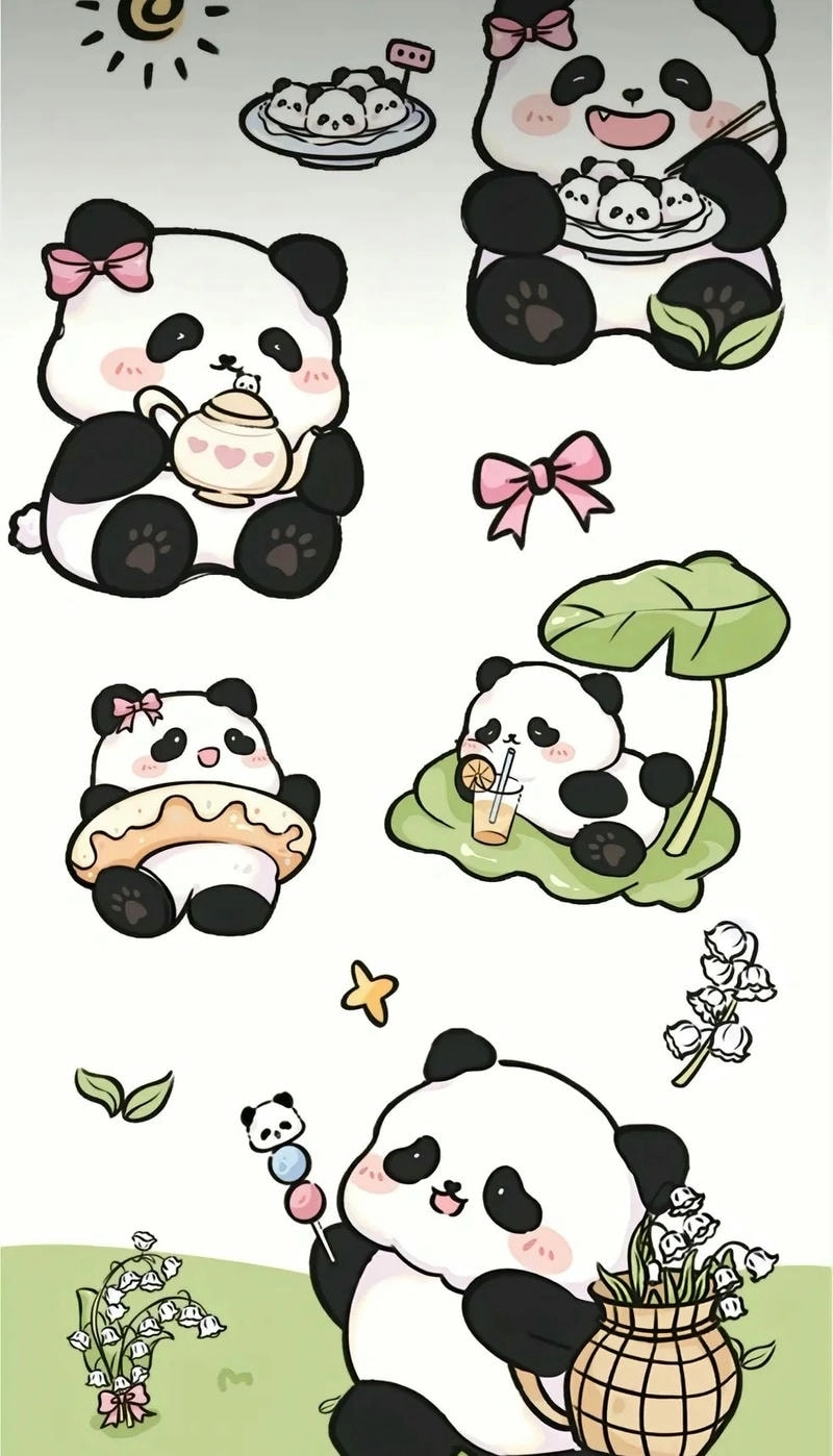 Ảnh nền Gấu Trúc đỏ cute độc đáo