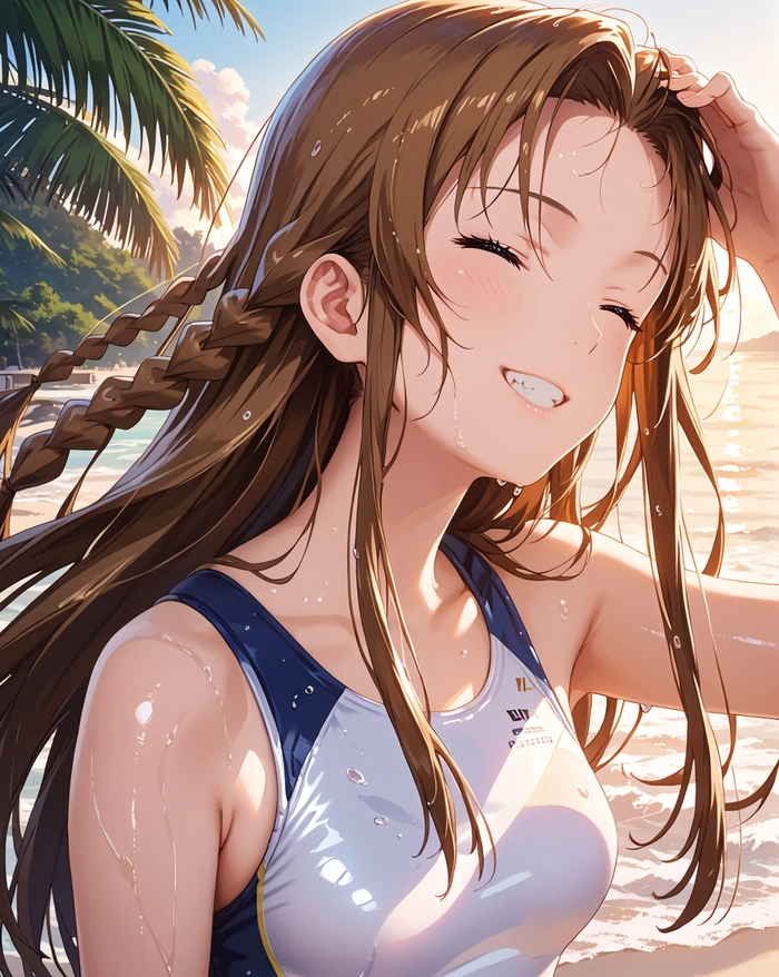 Ảnh nền Wibu nữ mặc swimsuit cute