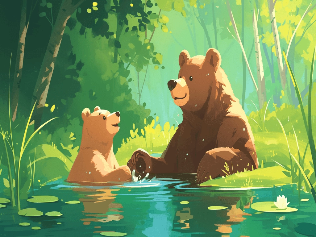 Ảnh nền cute Gấu Nâu màu nâu