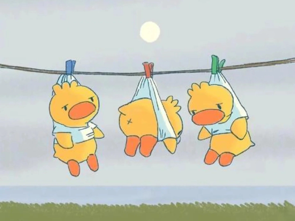 Ảnh nền desktop con vịt vàng cute