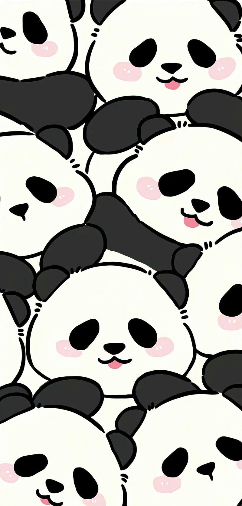 Ảnh nền điện thoại Panda cute nhẹ nhàng