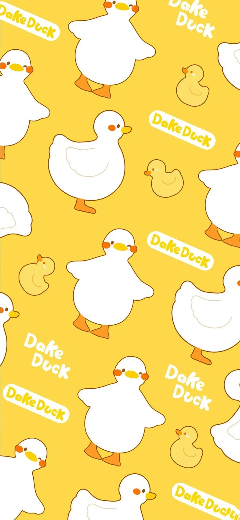 Ảnh vịt vàng cute hoạt hình cho màn hình điện thoại