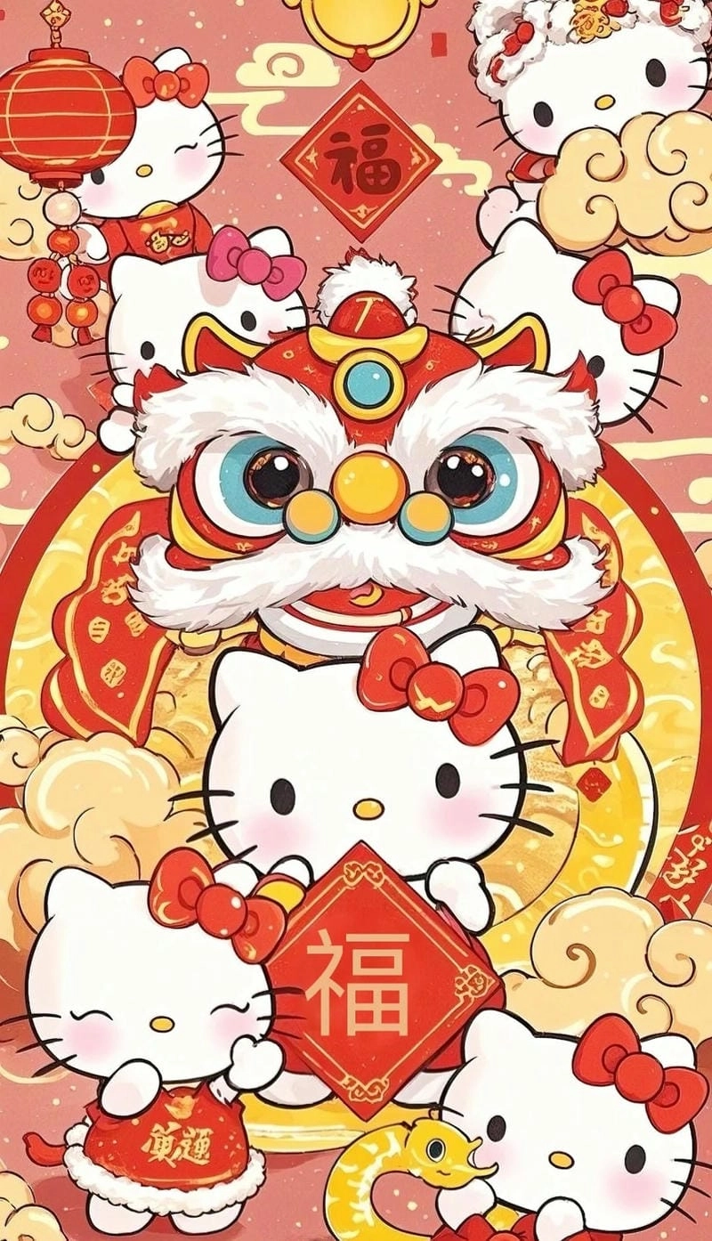 Avatar hình nền Tết cute cho điện thoại