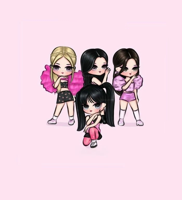 BlackPink chibi cute đầy màu sắc