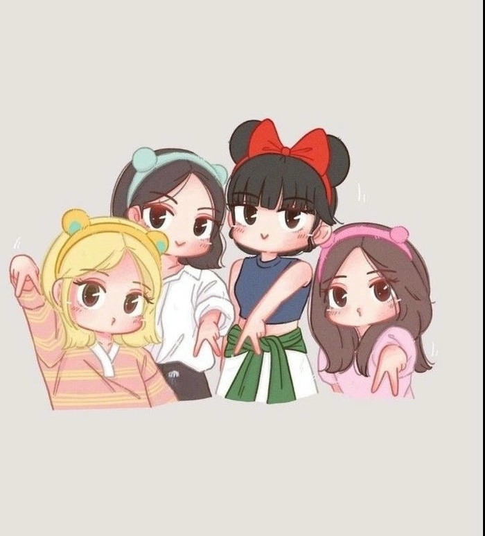 BlackPink paper doll chibi dễ thương