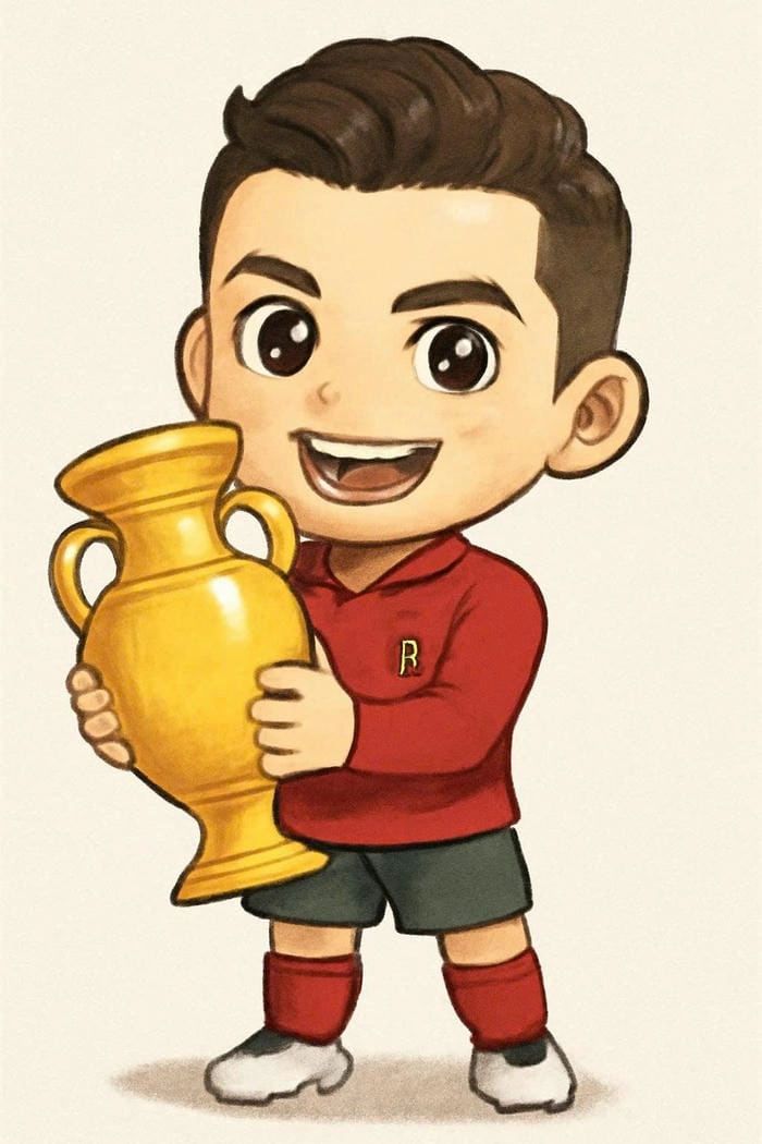 Cristiano Ronaldo chibi cool ngầu