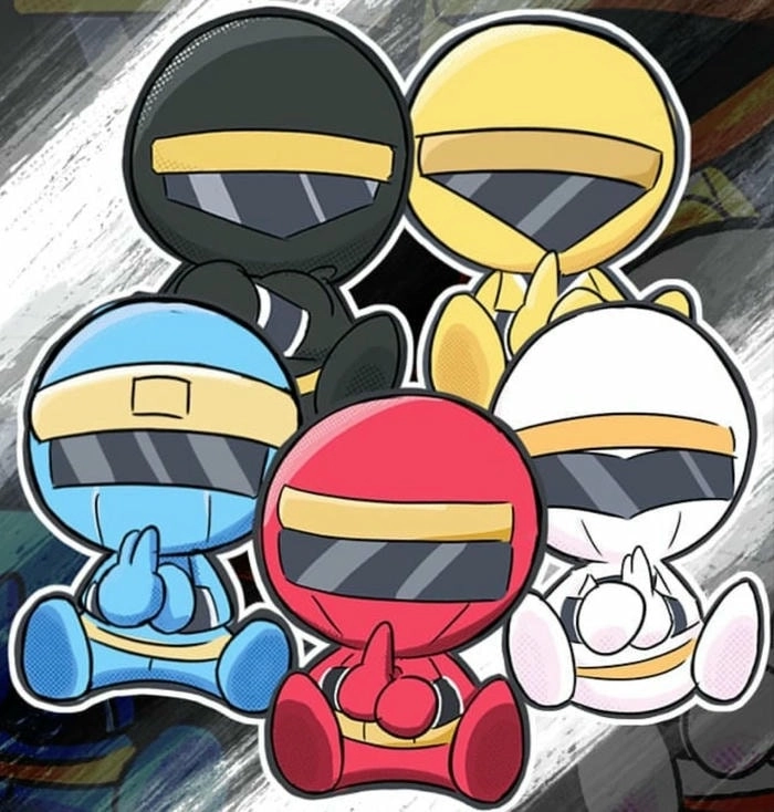 Hình 5 anh em siêu nhân gao chibi