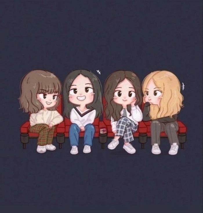 Hình BlackPink chibi cute ngộ nghĩnh