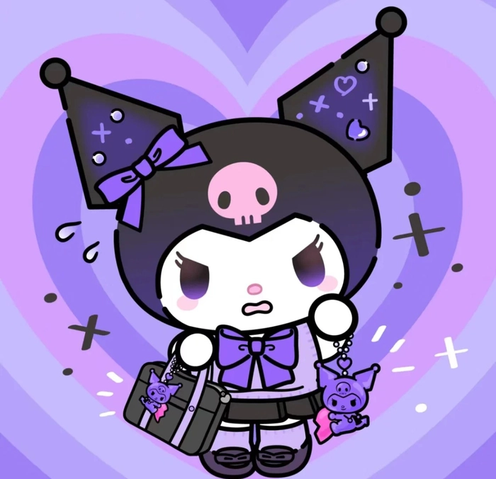 Hình Kuromi anime cute biểu cảm dễ thương