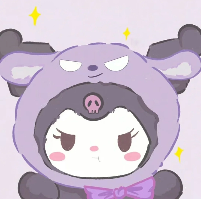 Hình Kuromi anime cute cười tinh nghịch