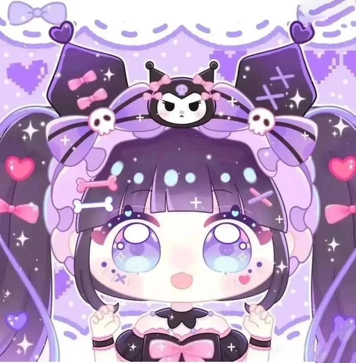 Hình Kuromi đáng yêu cùng My Melody