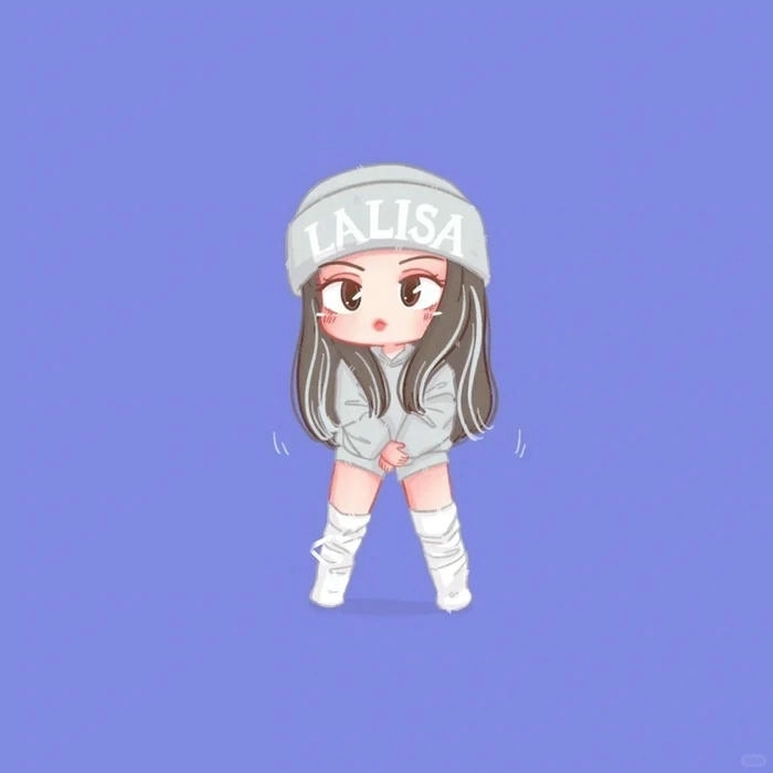 Hình Lisa chibi cute cực kỳ xinh xắn