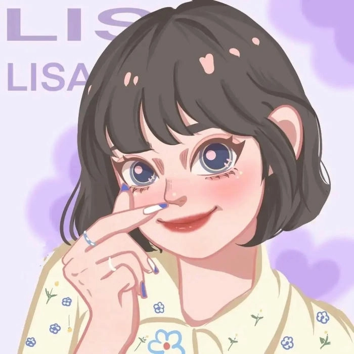 Hình Lisa chibi đáng yêu tỏa sáng