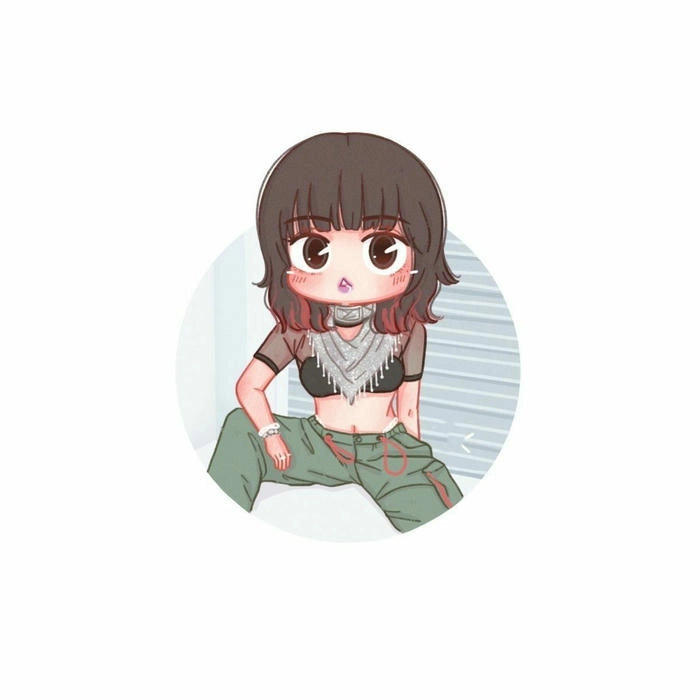 Hình Lisa chibi đẹp nhẹ theo phong cách Hàn