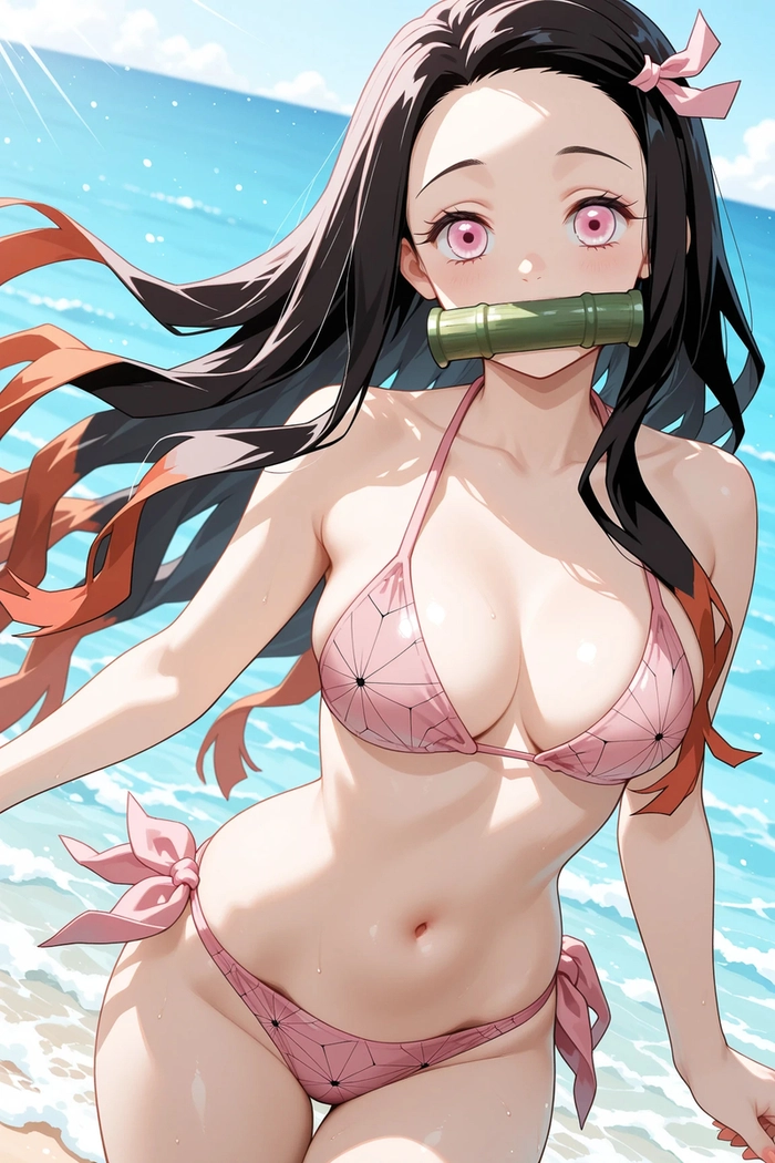 Hình Nezuko bikini dễ thương nhất