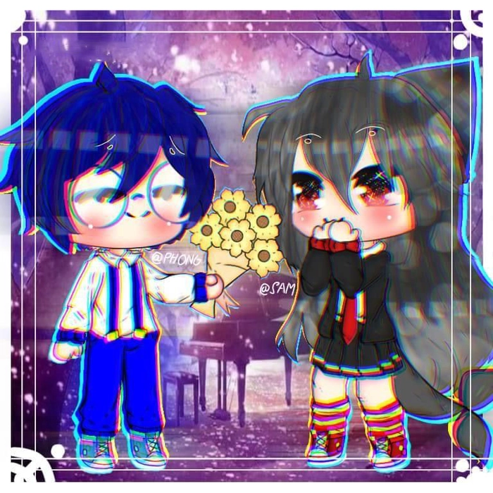 Hình Sammy Đào chibi cute sinh động