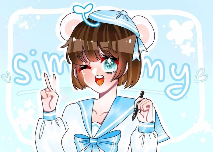 Hình Simmy anime chibi cute xinh xắn