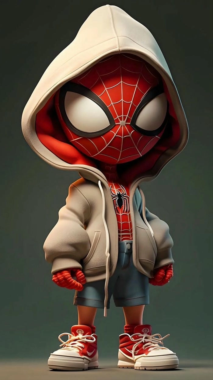 Hình Spider Man chibi chất lừ