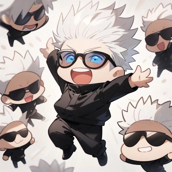 Hình ảnh Gojo Satoru đáng yêu phiên bản chibi