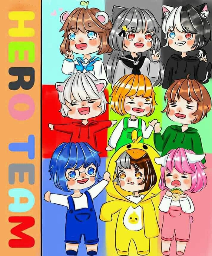 Hình ảnh Hero Team chibi cute cho fan