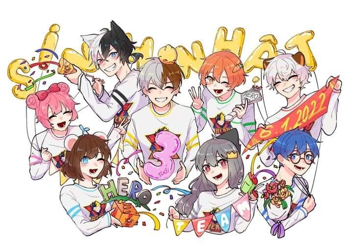 Hình ảnh Hero Team chibi cute nhiều màu sắc