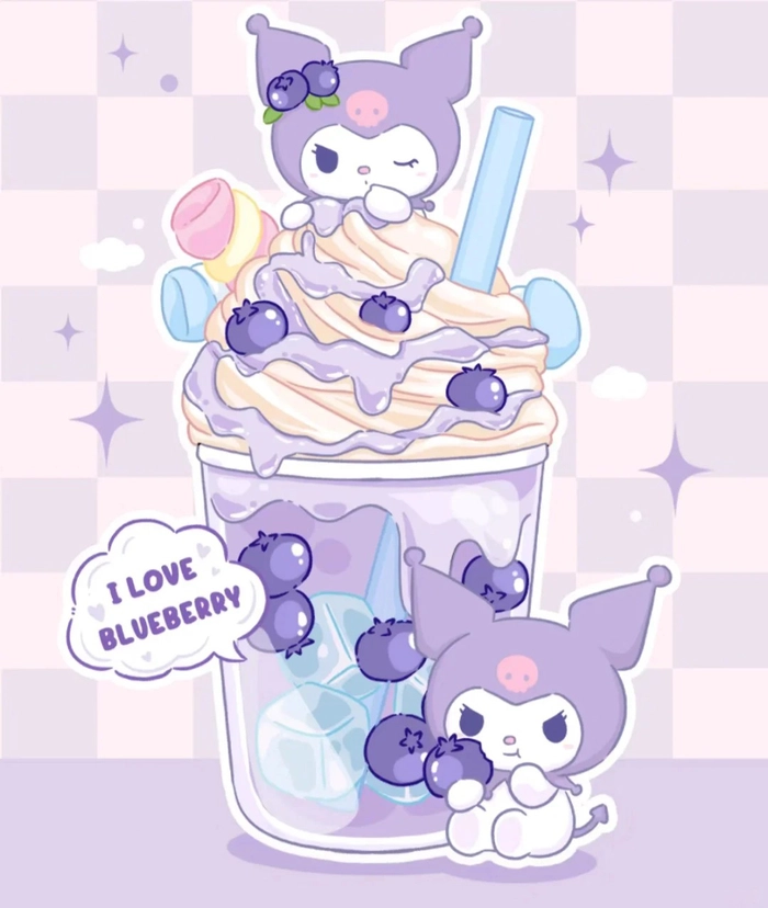 Hình ảnh Kuromi anime cute phiên bản mùa hè