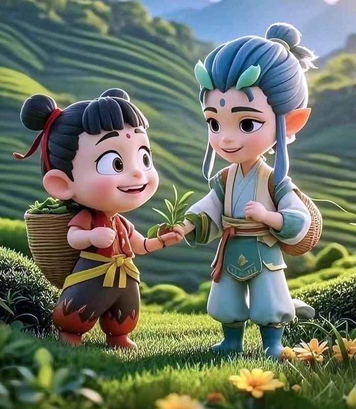 Hình ảnh Na Tra Ngao Bính chibi dễ thương