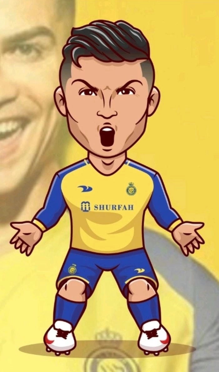 Hình ảnh Ronaldo chibi ngầu mà cute