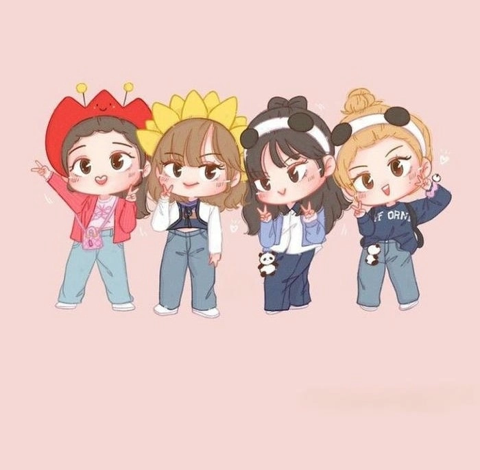 Hình ảnh anime BlackPink chibi cute