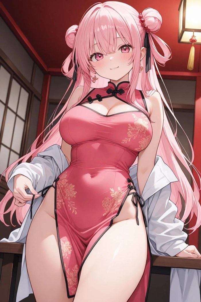 Hình ảnh anime girl cute tóc hồng đáng yêu