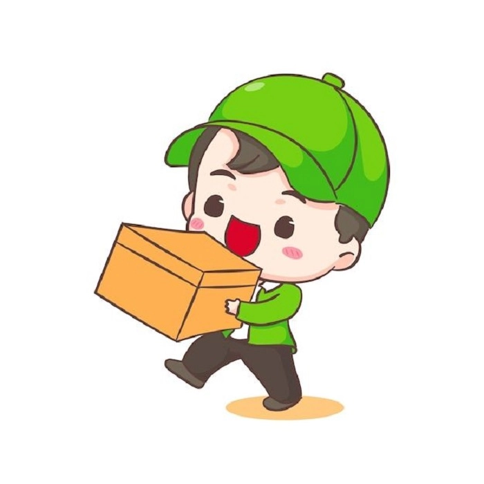 Hình chibi Grab giao hàng